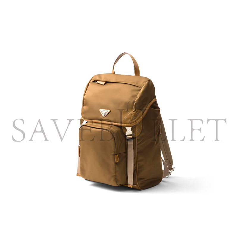 PRADA RE-NYLON AND LEATHER BACKPACK 2VZ135 F0594 (45*27*17cm)